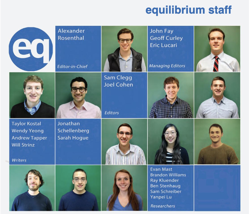 image of contributing writers for volume 3 of equilibrium