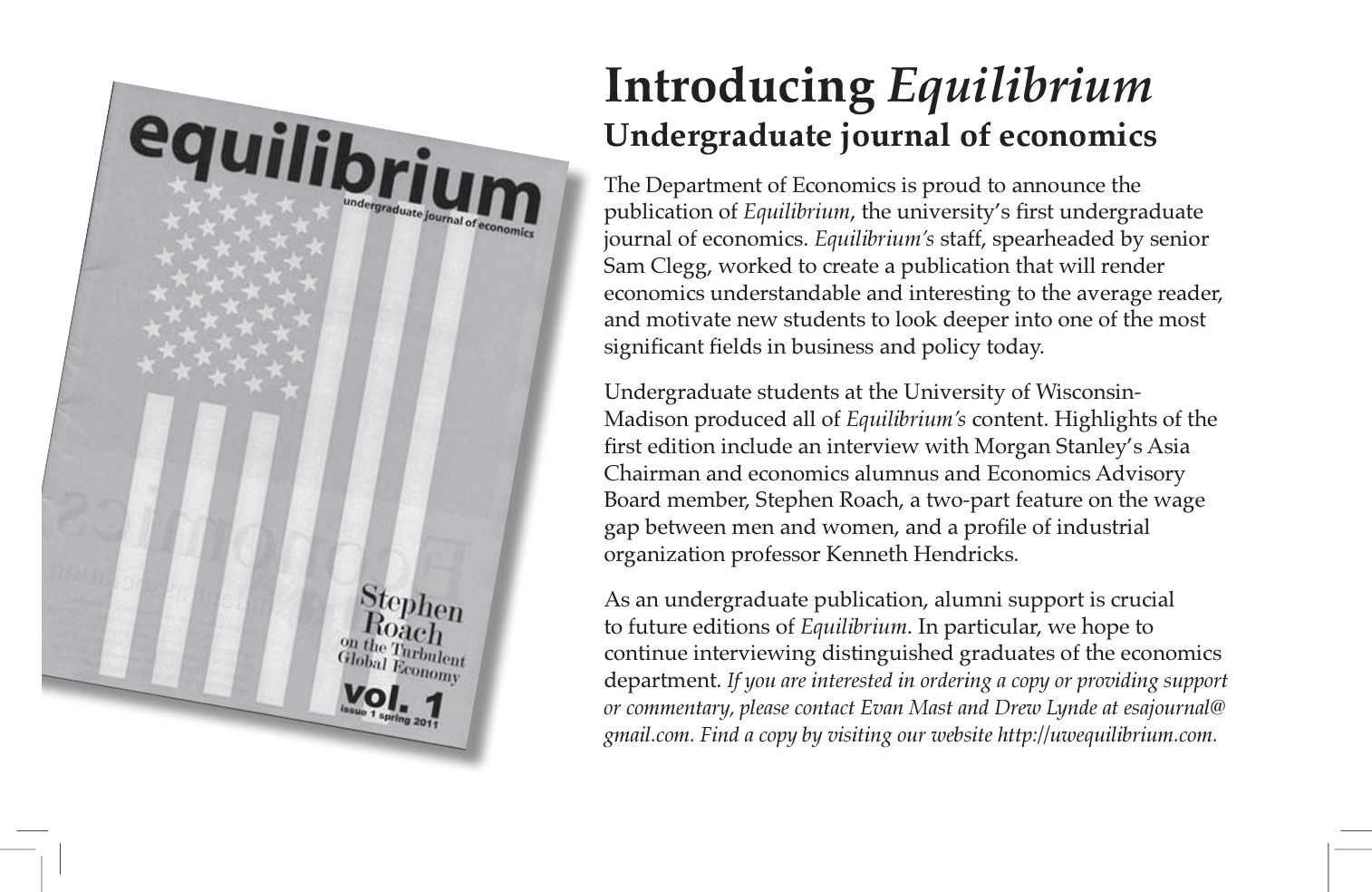 image of volume 1 of equilibrium