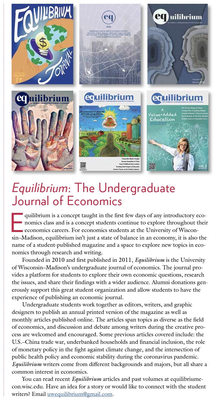 image of different equilibrium journal covers